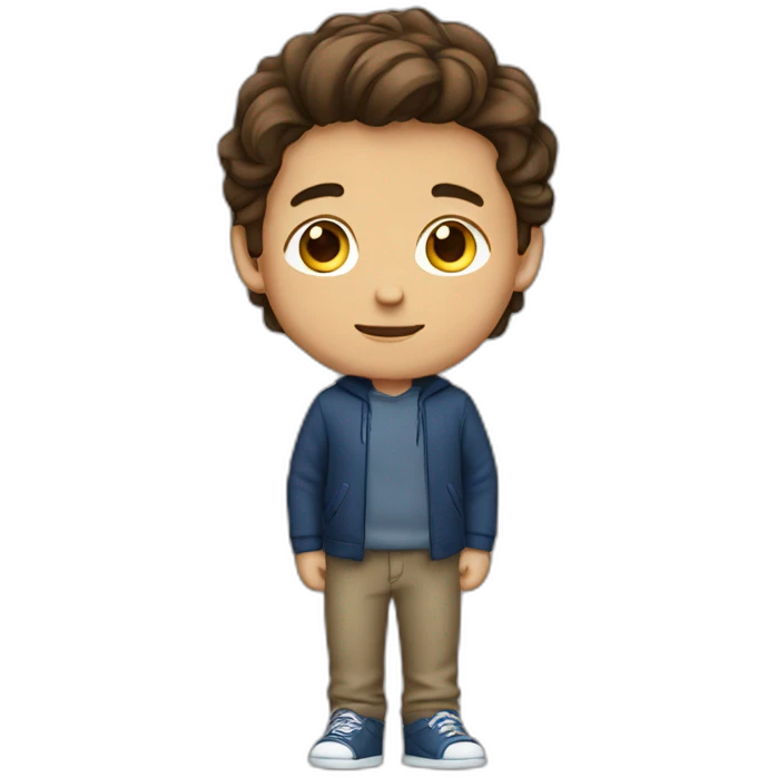 1 boy with brown hair  emoji