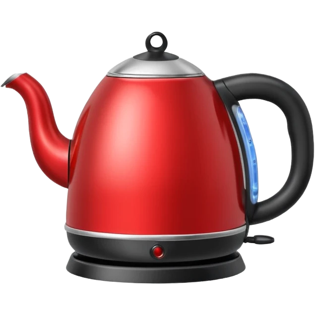 red electro kettle with steam going out of nose emoji