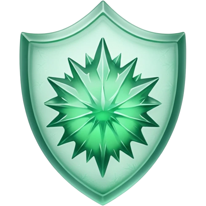 green ice frosted shield emoji