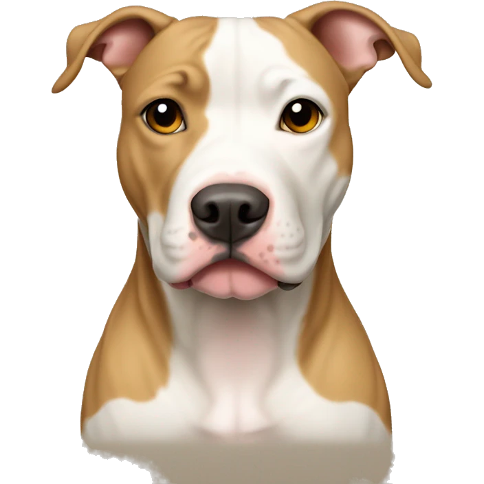 Tan and white pit bull  emoji