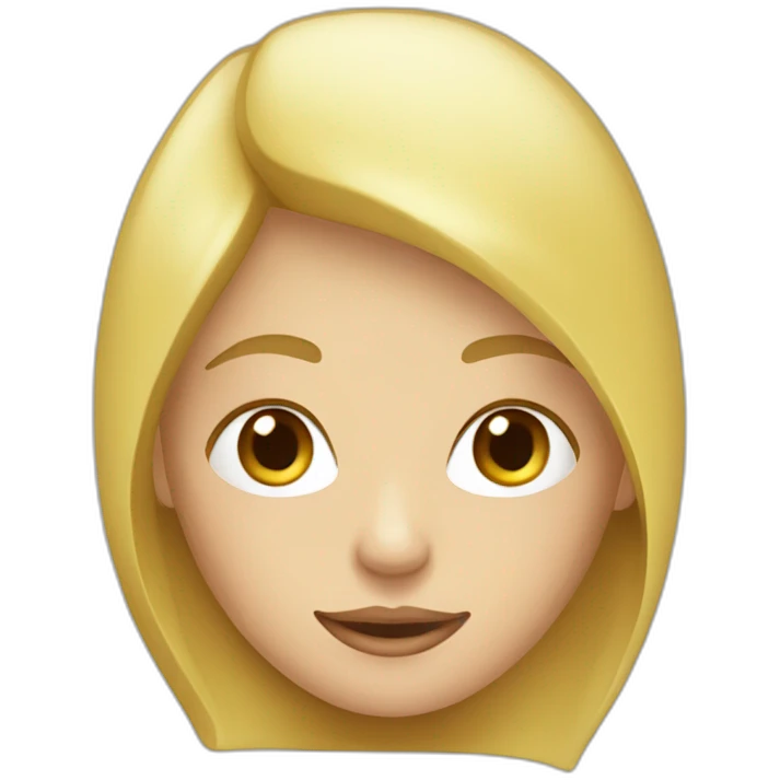 Femme blonde avec une capuche emoji