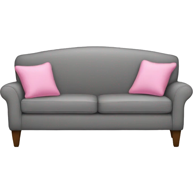 Gray sofa with a pink bedspread emoji