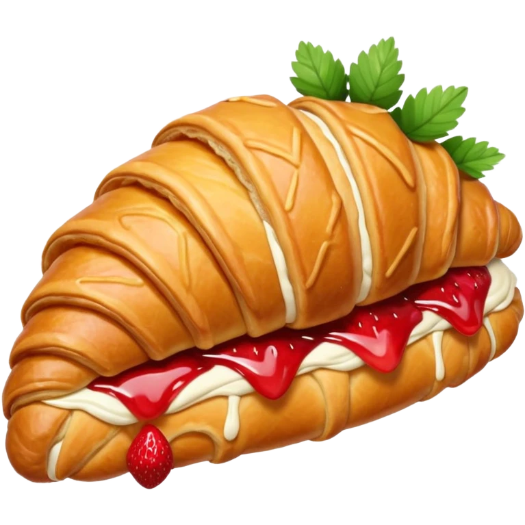strawberry croissant emoji