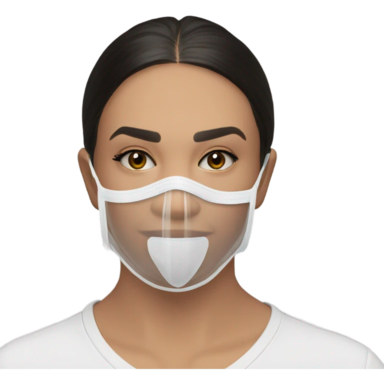 
transparent face mask
 emoji