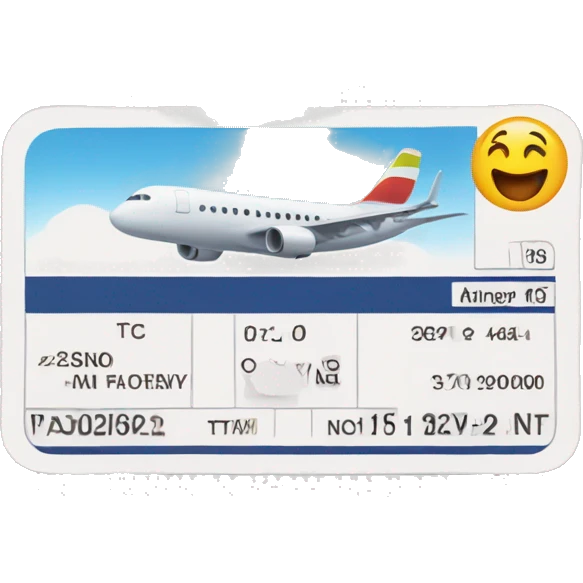 Airline ticket emoji