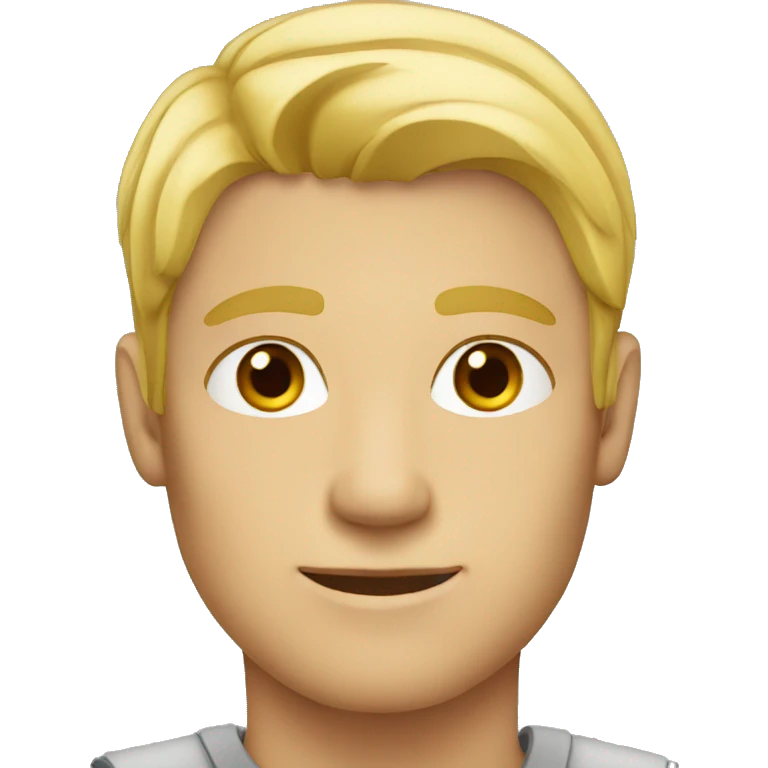 Blonde male with gray eyes emoji