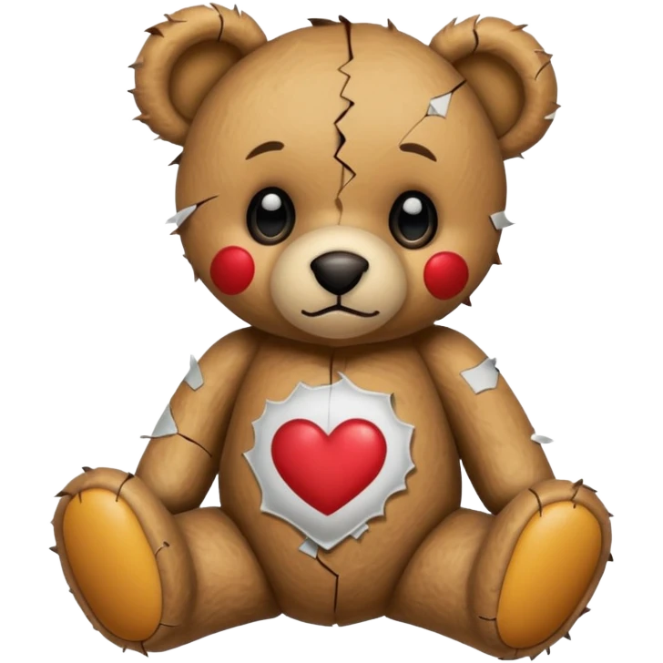 Baby teddy bear beat up emoji