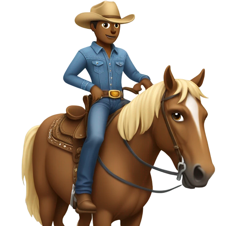 Me as a cowboy riding a horse emoji