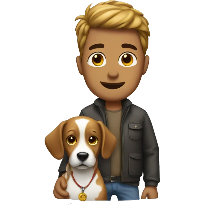 Guy with dog emoji