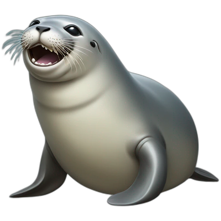 laughing monk seal emoji