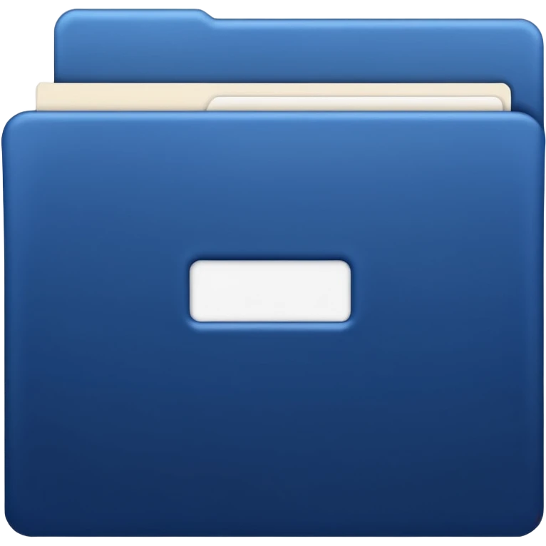 a dark blue file with blank name label on it emoji