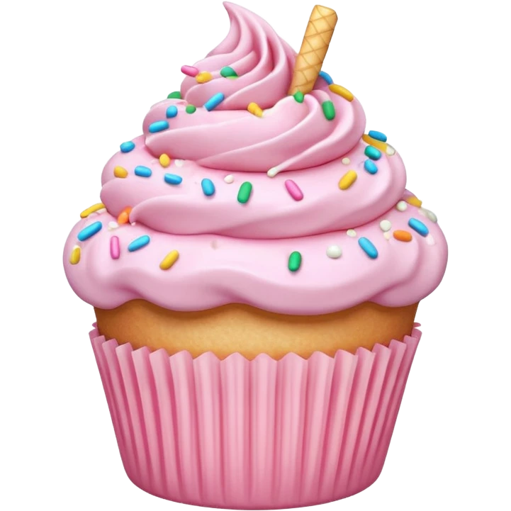 pastel pink cupcake with a bite taken out emoji