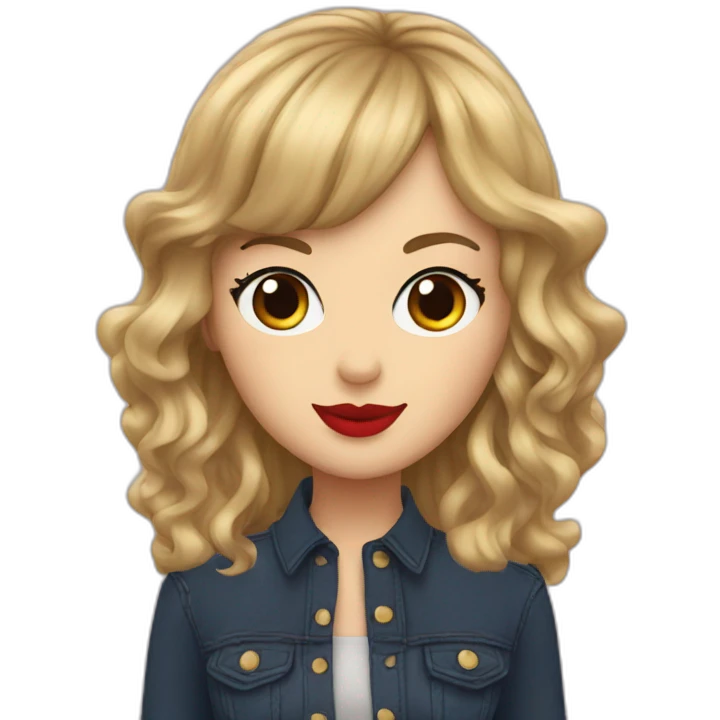 Taylor swift with a heart emoji