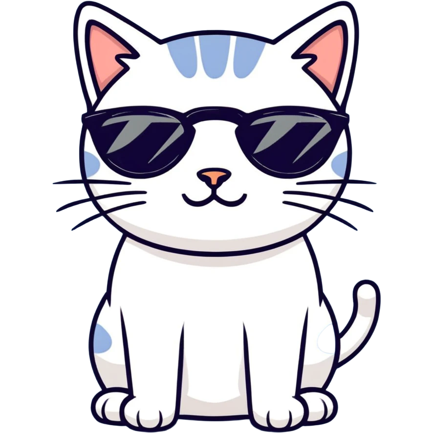 Cat with sunglasses emoji