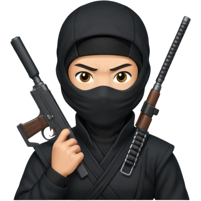 ninja with gun emoji
