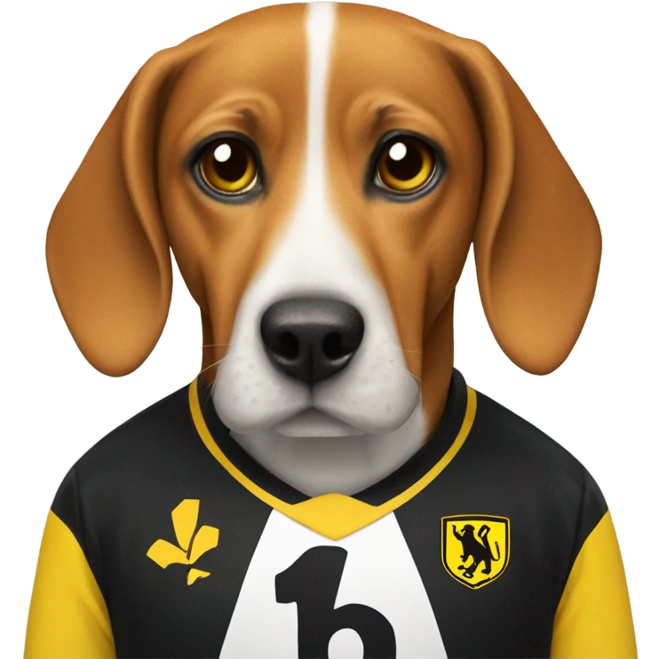 Beagle wearing Watford jersey  emoji