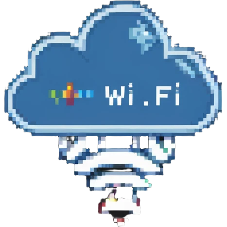 online cloud with wifi signal emoji