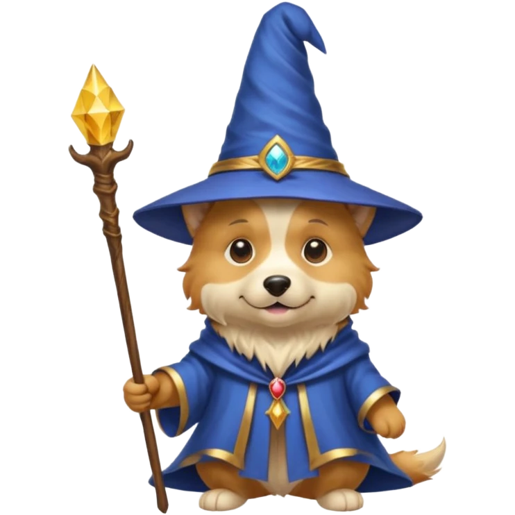 Dog wizard emoji