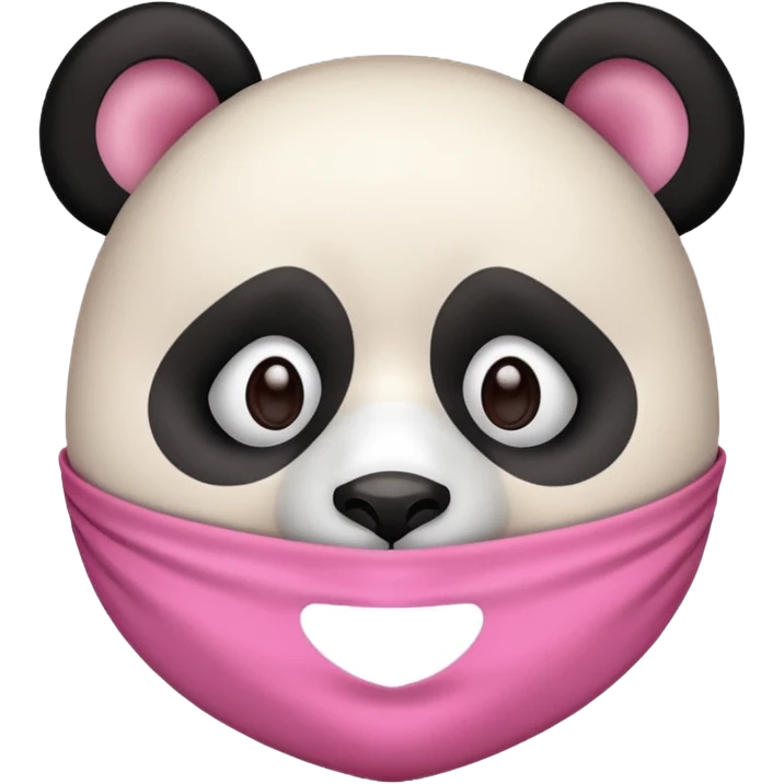 panda with facemask skincare beauty emoji