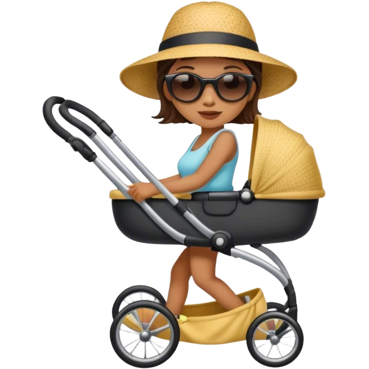 Woman with stroller emoji