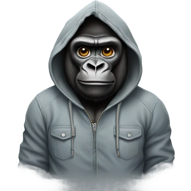 Gorilla wearing a hoodie emoji