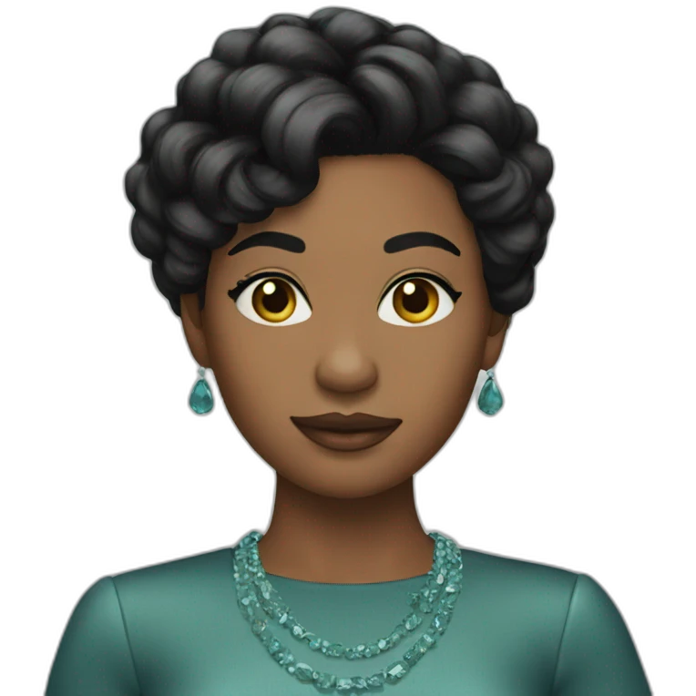 Black hair queen  emoji