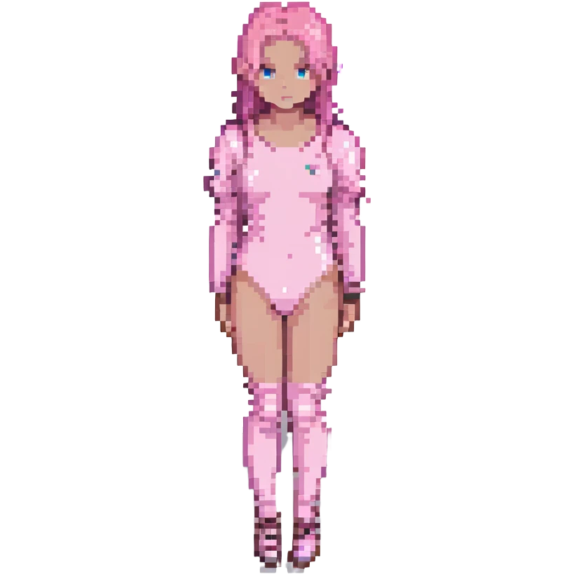 girl in pink bodysuit emoji