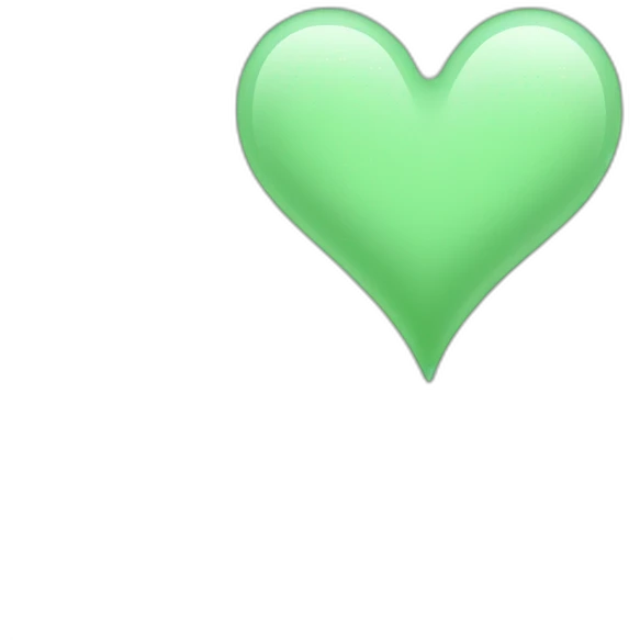 Pale green heart emoji