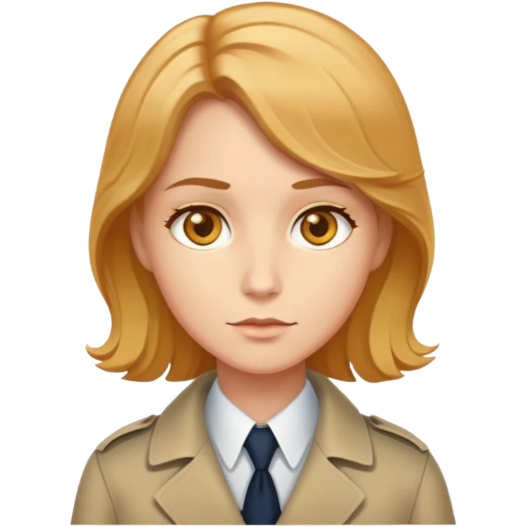 Bal gözlü orta saçlı bal renkli saçlı dedektif emoji