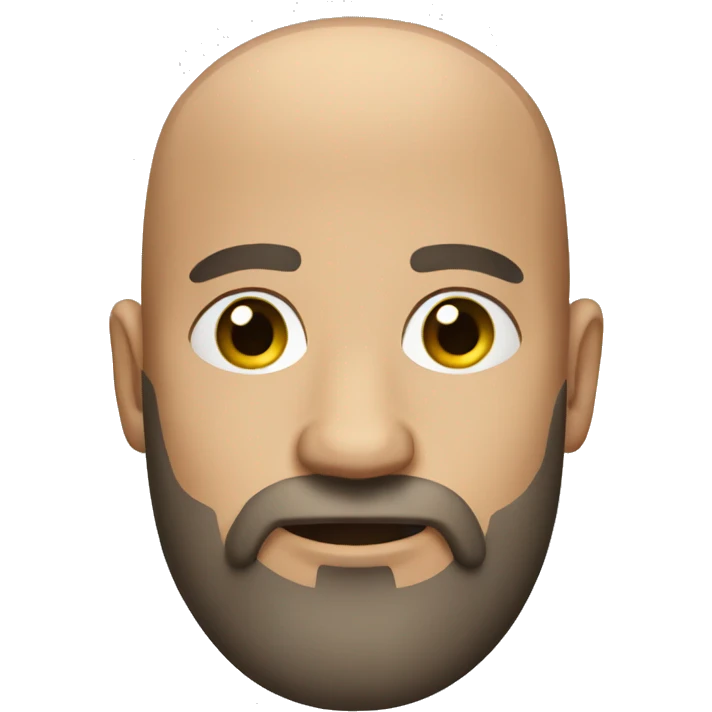 Bald guy with a beard emoji