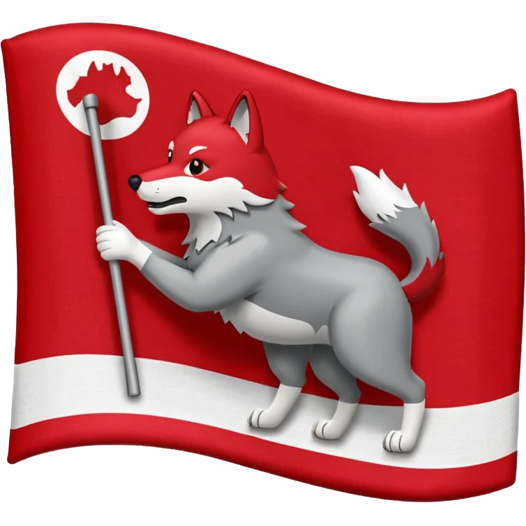 Flag that says #Wolf99 emoji