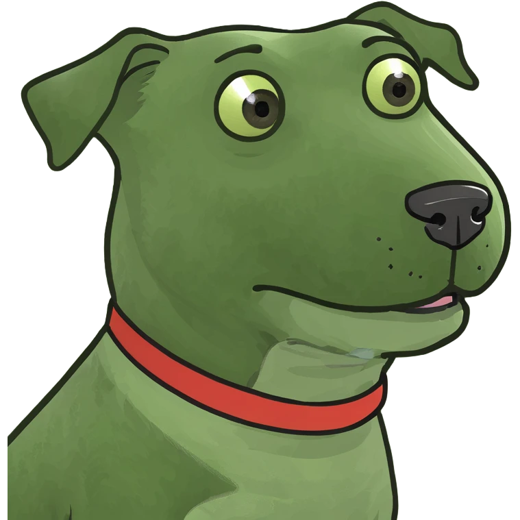 A dog emoji