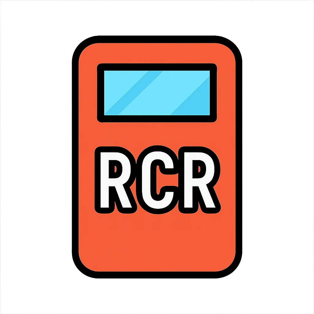 riot shield with RCR in white, glass window, modern icon style emoji