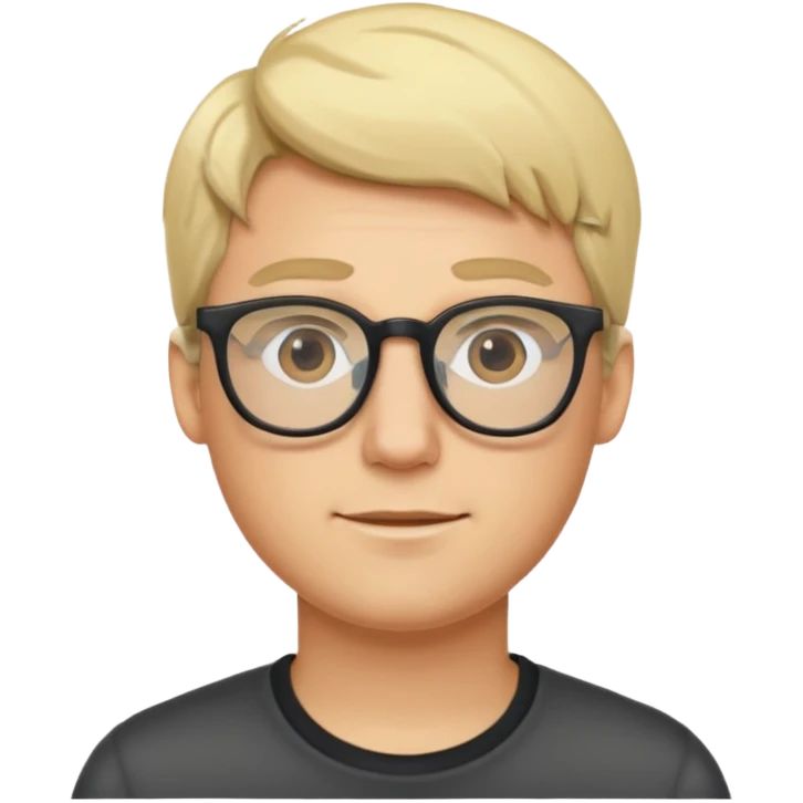 Blonde guy with glasses  emoji
