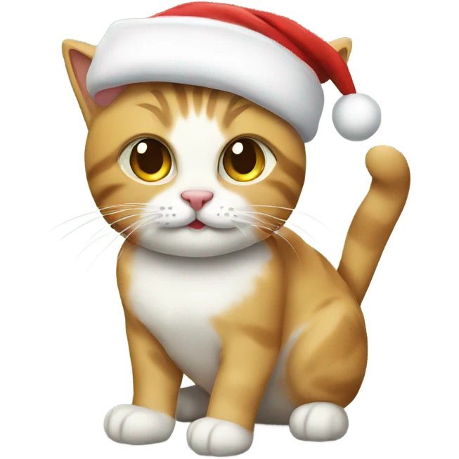 Cat with Santa hat emoji