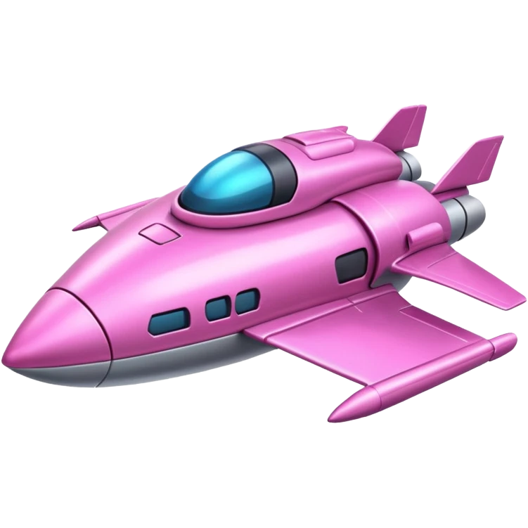 Pink spaceship emoji
