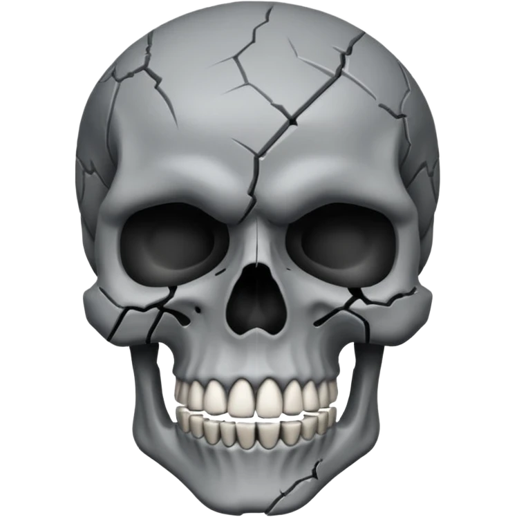 Mind blown skull face for png emoji