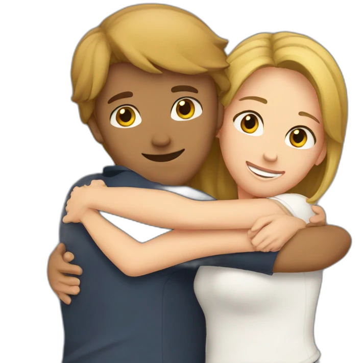 friends hugging emoji