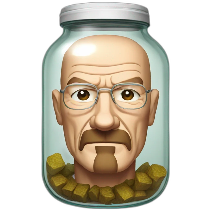 Walter White stuck in jar emoji