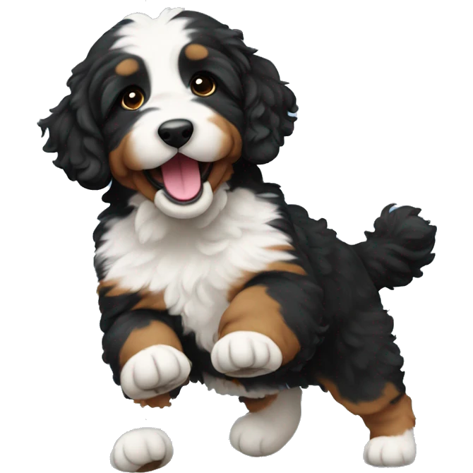 Bernedoodle dancing emoji