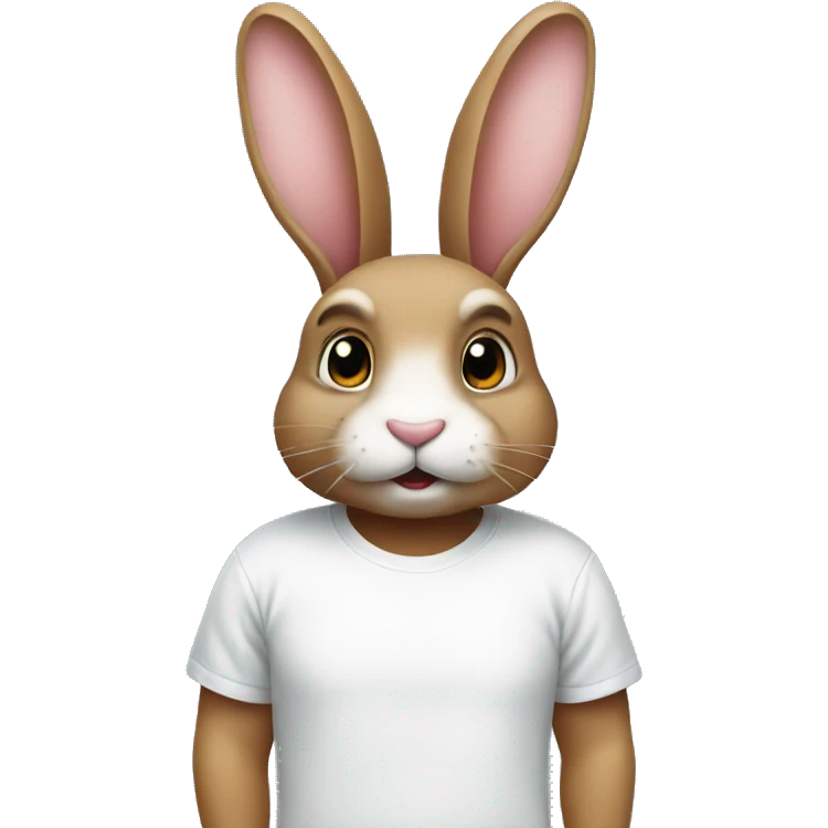 rabbit wear a t-Shirt  emoji