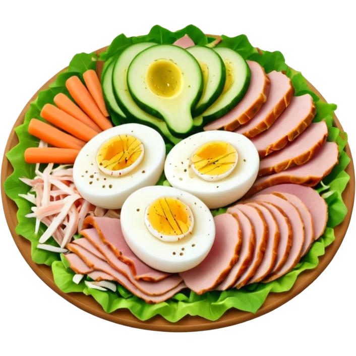Chef salad with no tomatoes emoji