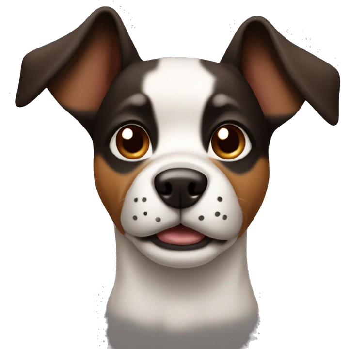 Dog with  black and brown face with pointy ears emoji