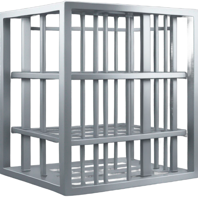 A cube jail cell with bars emoji