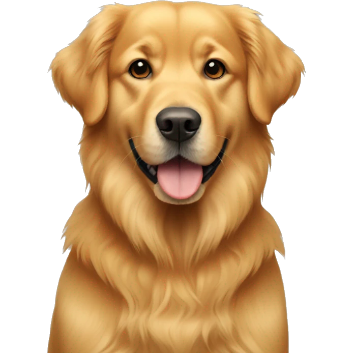 Golden retriever mixed with chow dog emoji