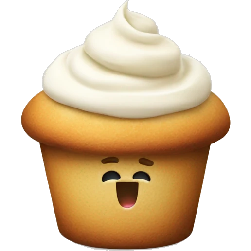 vanilla muffin with yogurt  emoji