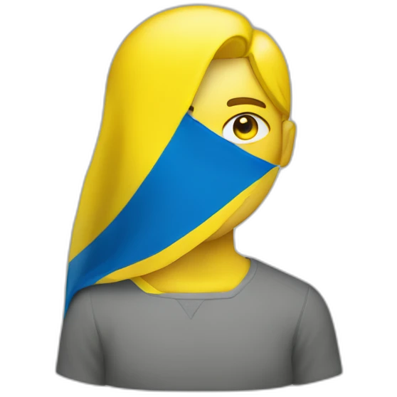 designer with Ukraine flag emoji
