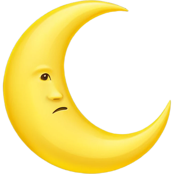 Crescent moon emoji