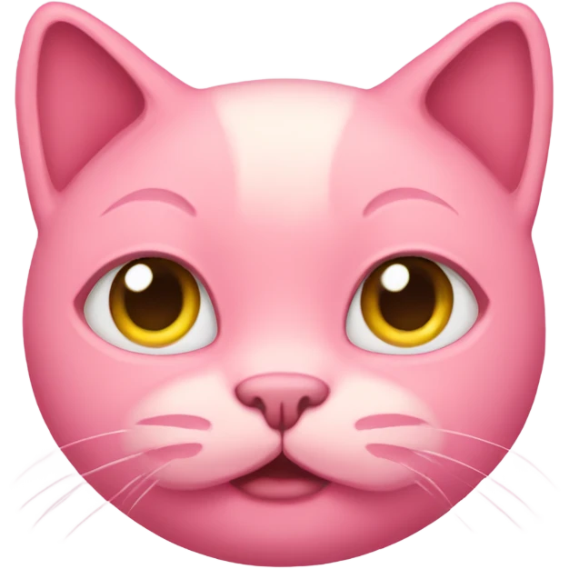a pink cat emoji