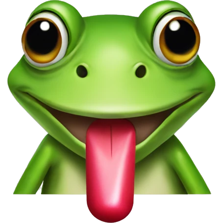frog with lipstick emoji